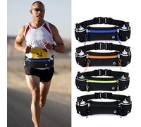Yechiry Cintura da Corsa con 2 Bottiglie d'acqua, Regolabile per Uomo Donna, Cintura Multitasche di Grande capacità con Striscia Riflettente e Design con Foro per le Cuffie, Ideale per la Maratona