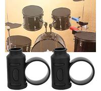 Yechiry Clamp/Holder di Controllo del Tamburo, Strumento Ausiliario del Controller a Tacione Silicone, Ideale per i Principianti del Batterista per Padroneggiare le Tecniche di Rotazione (BLACK)