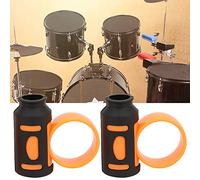 Yechiry Clamp/Holder di Controllo del Tamburo, Strumento Ausiliario del Controller a Tacione Silicone, Ideale per i Principianti del Batterista per Padroneggiare le Tecniche di Rotazione (arancione