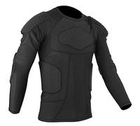 Yechiry Collant a Maniche Lunghe per Tuta Sportiva Anti-collisione per Calcio, Pallacanestro, Allenamento per Sci, Protezione Leggera Nera M-L-XL (L (consigliato 65-75 kg))
