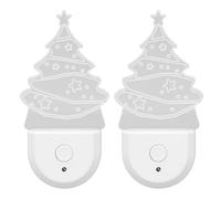 Yechiry Collegamento a LED Night Light, Luce Notturno dell'albero di Natale RGB con Sensore tra Crepuscolo per l'alba, Decorazioni Decorative per il Bagno, Camera da Letto, Corridoio (Plug 220v)