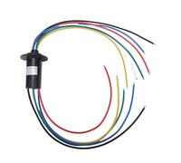 Yechiry Collettore Ad Anelli, Connettore Elettrico per Motore 6 Fili 30 a 250 Giri/Min 360 Gradi Rotazione Svelta Bassa Rumorosità Tipo a Cappuccio Conduttivo Diametro 30mm