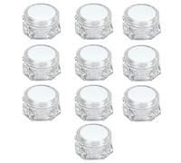 Yechiry Contenitori Cosmetici per Barattoli di Plastica a 10 Pezzi con Coperture Strette, Odori per le Perdite Riutilizzabili per Creme, Lozioni, Cosmetici