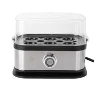 Yechiry Cuociuova Rapido in Acciaio Inossidabile, Macchina per Uova Sode a 6 Capacità per Dormitorio Domestico e Ufficio con Avvio con Un Pulsante Facile da Usare (Spina europea 220 V)