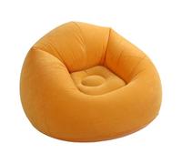 Yechiry Divano Gonfiabile, Poltrona a Sacco in Pvc Floccato con Design Ergonomico, Supporto per la Curva Della Schiena, Mobili Gonfiabili Portatili, per Soggiorno, Ufficio, Esterni (giallo acceso)