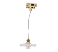 Yechiry Dollhouse Ceiling Lamp, 8cm Glass Round Bulb (Transparent)