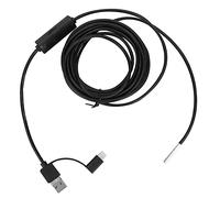 Yechiry Endoscopio Industriale Impermeabile Lente Ultrasottile da 3,9 Mm 3 in 1 per Telefono Cellulare TypeC 4-10 Cm Messa a Fuoco per Ispezione Tubi Lavandino in Plastica Lunghezza Cavo 1 M (Cavo