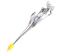 Yechiry Esca da Pesca con 5 Girelle e Lame Rotanti, per Acqua Dolce e | Colore accattivante, ABS resistente e metallo, versatile per varie tecniche di pesca