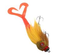 Yechiry Esca da Pesca, Esca Artificiale per Capelli in Silicone, per Acqua Salata con Aspetto Realistico, Ideale per la Pesca d' all'aperto (YELLOW)