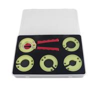 Yechiry Estrattore per Anello della Lunetta Dell'orologio, Strumento Ergonomico in Gomma con 4 Matrici per la Riparazione Dell'orologio e Impugnatura Antiscivolo (4 modelli bocca ad anello aperto (6