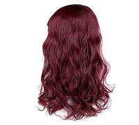 Yechiry Extension per Capelli Ondulati Sintetici per un Volume Meraviglioso, Lunghezza 23,6 Pollici con 6 Clip per Donne Durante Eventi (WINE RED)