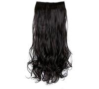 Yechiry Extension per Capelli Ondulati Sintetici per un Volume Meraviglioso, Lunghezza 23,6 Pollici con 6 Clip per Donne Durante Eventi (Marrone scuro #12)