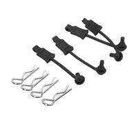 Yechiry Fermi per Clip per Carrozzeria di Auto RC, Fermi Robusti in Materiale in Gomma e Acciaio, con Design di Tenuta per Losi Lasernut in Scala 1/10, U4, Tenacity, DB, Granite Big (BLACK)