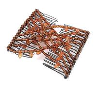 Yechiry Forcina per Capelli con Clip Magica a Doppio Pettine per Perline da Donna con Design Vintage per uno Stile e un Comfort Senza Sforzo (Caffè)