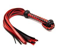 Yechiry Frusta in Pelle Artificiale, Frustino da 23,4 Pollici, Comoda Frusta con Manico in Ecopelle per Addestramento di, Cosplay e Gioco (#2)