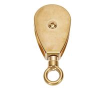 Yechiry Gancio Girevole Durevole con Puleggia in Ottone per il Sollevamento di Bandiere e Applicazioni Marine 1 X Puleggia (50MM)