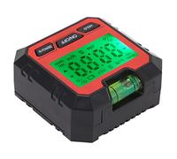 Yechiry Goniometro Elettronico con Scatola di Livello Digitale con Bolla Orizzontale per la Misurazione Precisa Dell'angolo Nella Lavorazione del legno. 2 Batterie AAA (rosso)