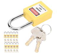 Yechiry Isolamento Industriale in Nylon con Lucchetto di Blocco per Serrature di Alimentazione Chimica 38 Mm Set di 10 per Materiali Tecnici (YELLOW)