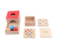 Yechiry Kit da Gioco in Legno Giocattolo Impilabile e Ordinato per Bambini Piccoli, Set di Scatole per la Permanenza di Oggetti Educativi per Ragazzi e Ragazze, Materiale in Legno di Faggio, 5