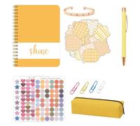Yechiry Kit Diario Fai - -te, Taccuino Planner, Scrapbook Set con 70 Fogli di Diario, 100 Adesivi, Penna Neutra, Matita, Clamp/Holder di Carta, Braccialetto per Ragazze 6+, Artigianato Artistico