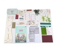 Yechiry Kit per Case per Bambole Fatti a Mano in Miniatura Fai -da -te, Kit di Casette per Adulti da Costruire, Mini per la Produzione di Mini Casa a Tema Vecchio Tempo con Mobili per la Famiglia e