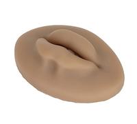 Yechiry Labbra della Pelle Finta in Silicone 3D, Praticare Labbra in Silicone per l'allenamento delle con Modello Aggiornato a Forma di Dente, Tocco della Pelle Reale Morbido, Accessorio per (BROWN)