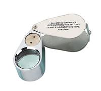 Yechiry Lente d'ingrandimento per Gioielli 40X, Lente d'ingrandimento LED Portatile, 'ingrandimento con 2 Luci Brillanti, Ideale per la Valutazione di Gioielli, Gioiellerie e Uso Domestico