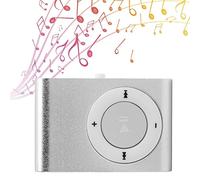 Yechiry Lettore Multimediale Portatile per Musica Digitale, Lettore MiniMP3 con Posteriore con Auricolare e Cavo USB, Design Leggero con Posteriore per attività Sportive (SILVER)