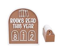 Yechiry Localizzatore di Libri Letti Quest'anno, Cartello da Banco per la Lettura di Libri Personalizzato, Simpatico Espositore da Scaffale per Scrivania per Studio a Casa, Ufficio,