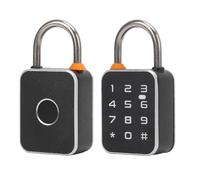 Yechiry Lucchetto con Impronte Digitali, Smart Lock Biometrico Senza Chiave, 20 Impronte Digitali 30 Password Lucchetto in Lega di Alluminio IP65 per Cancello Esterno, Recinzione, Palestra,