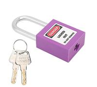 Yechiry Lucchetto di Sicurezza per Carichi Pesanti Isolato e Non Conduttivo per Uso Industriale Nell'energia Chimica Ed Elettrica Acciaio PA in Nylon 38 Mm 1 unità (PURPLE)