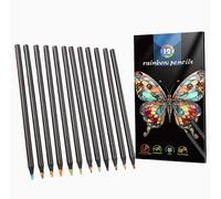 Yechiry Matite Colorate Jumbo da 12 Pezzi, Matite Artistiche Multicolori con Nucleo Multicolore 7 in 1 4 Mm in Legno, Comode da Disegno per Schizzi da Colorare