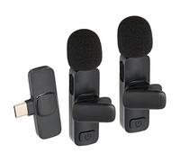 Yechiry Microfono Lavalier Wireless per Registrazione Video, Live | Microfono da bavero con clip, riduzione del rumore, trasmissione fino a 20 m, ritardo di 30 ms per smartphone e laptop