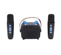 Yechiry Mini Altoparlante Giocattolo Portatile per Macchina per Karaoke con Duetto Wireless a Doppio Microfono per L'uso in Picnic Cantando in Movimento (BLUE)