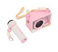 Yechiry Mini Karaoke, Portatile Trasparente 12 Ore Altoparlante Bluetooth con Microfono Wireless Qualità Audio HiFi Altoparlante per Feste per Compleanni per Bambini Casa Viaggi (PINK)