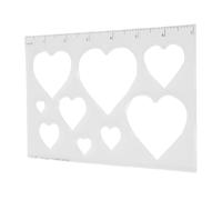 Yechiry Modelli di Router, Stencil Cardiaco Acrilico Trasparente con Scala del Righello, Cerchio del Router Triangolare Che Taglia la Maschera per il Modello di Intarsio a Bowtie a Legna (Cuore