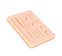 Yechiry Modello di Pelle da Allenamento Cuscinetto per Pratica di Sutura Silicone Alimentare 3 Strati Adatto per la Formazione Medica e la Pratica degli Studenti Pelle Colorata 17x12 Cm