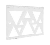 Yechiry Modello di Router per la Lavorazione del Legno, Modello di Router Acrilico Trasparente, di Jig con Triangoli Design Decorativo Intarsio, Scala Righello per la Lavorazione del Legno Fai -da