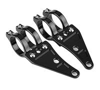 Yechiry Morsetti per Staffa di Montaggio per Fari Moto, Supporto per Lampada Frontale con Tubo a Forcella Regolabile per Fari a Montaggio Laterale, Nessuna Perforazione Richiesta, Fori di per