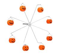 Yechiry Multa per Uccelli a Ruota Panoramica, 8 Mangiatoie per Uccelli Rotanti a Forma di Zucca, Halloween Ferris Ruota Che Si Nutre con Design Dinamico per Esterno, Cortile, Giardino,