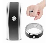 Yechiry NFC Smart Ring Dispositivo Indossabile Magico Multifunzione Dal Design Accattivante per il Blocco della Privacy Personale e la Condivisione dei Dati Universale (taglia 9)