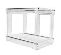 Yechiry Organizer da Scrivania Scaffale per Animali Domestici di Grande capacità Portaoggetti per Articoli di Cancelleria Cosmetici Bustina di tè Organizzatore per Capsule di caffè con (Trasparente)