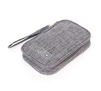 Yechiry Organizer per Elettronica, Borsa Organizer per Cavi di Grande capacità con Fascia Elastica, Tasche in Rete con Cerniera in Metallo, Cinturino da Polso, per Viaggi d'affari, Accessori (GREY)