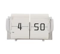 Yechiry Orologio con Calendario Automatico a Ribalta 2500 mAh Impermeabile Mini Sveglia Digitale Meccanica da Tavolo Retrò Arredamento per la Casa per Studio Ufficio Formato 12 Ore (WHITE)