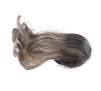 Yechiry Parrucche Sintetiche per Capelli Ondulati Grigio Nero, Parrucca Riccia Resistente Al Calore per la Festa di Tutti i Giorni, Parrucca per Capelli Ondulati 27,6 Pollici per Donna