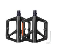 Yechiry Pedali Bici Universali, Pedali con Doppio Cuscinetto DU, Antiscivolo in Nylon con Design Ergonomico, Ideali per Mountain Bike e Bici da Strada (BLACK)