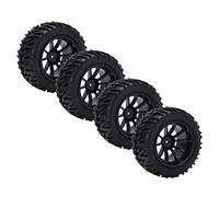 Yechiry Pneumatici per Auto RC, Pneumatici in Gomma per Cerchioni in Plastica da 4 Pezzi con Rivestimento in Spugna, Ideali per Percorsi Brevi per Camion 1/8 1/10, Presa e stabilità Migliorate