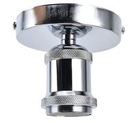 Yechiry Portalampada Vintage E26 E27, Supporto per Plafoniera Filettato Standard, Lampada con Accessori, Ideale per, Camera da Letto, Soggiorno e Ufficio (SILVER)