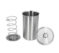 Yechiry Pressa per Prosciutto con Termometro, Pressa per Prosciutto in Acciaio Inossidabile, Stampo per per Carne Riutilizzabile a Forma Rotonda con Coperchio Trasparente Visibile, Ideale per