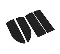 Yechiry Rampe di Soglia in Gomma Antiscivolo da 4 Pezzi, Davanzale Universale con Montaggio Gratuito con Canale di Drenaggio, Ideale per Sedia a Rotelle, Scooter Elettrico e Spazzatrice (BLACK)